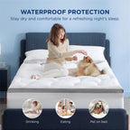 Bedsure 4.5 Inch Memory Foam Mattress Topper Twin Size, Dual Layer 2.5 Inch Gel Memory Foam & 2 Inch Waterproof Pillow Top Cooling Mattress Pad With 8-21 Inch Deep Pocket, Medium Support
