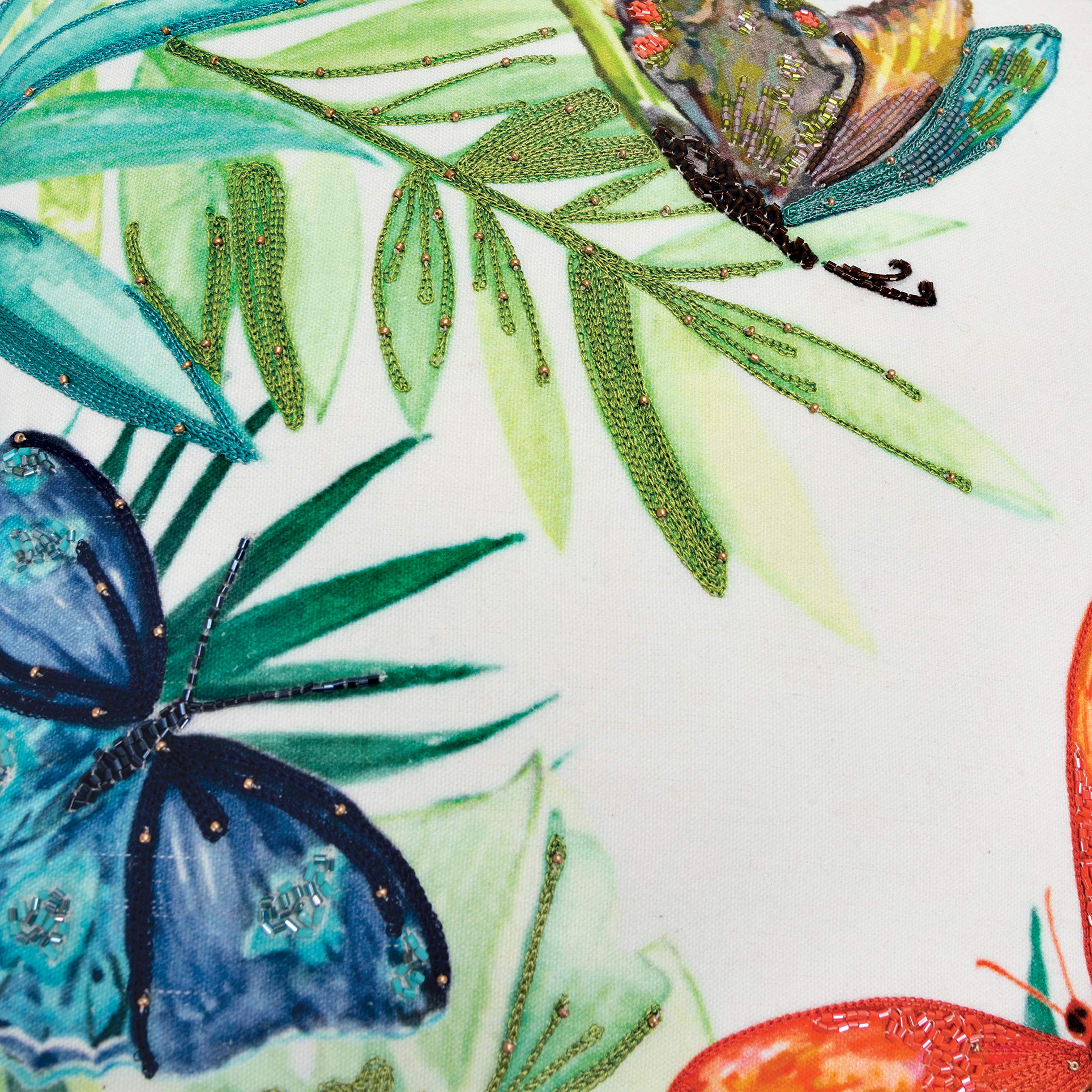 Rizzy Home 20&quot; x 20&quot; Down Filled Pillow with Cotton Cover in Multi-Color