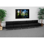 Flash Furniture HERCULES Imagination Series Black LeatherSoft Lounge Set, 5 Pieces