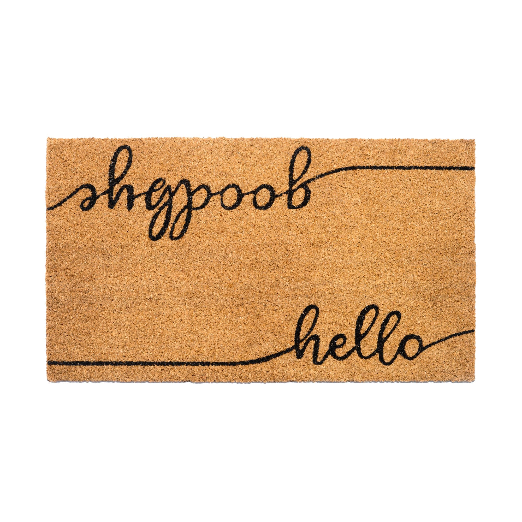 Eco Living Welcome Doormats, Natural Coco Coir Mats With Non-Slip Pvc Backing, Indoor Outdoor Mats For Home & Office, Floor Mats