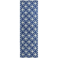 Rizzy Home Alora Decor Holland 2'6" X 8' Geometric Blue/Ivory Hand-Tufted Area Rug