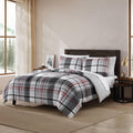 Eddie Bauer- Twin Comforter Set, Reversible Microsuede Bedding With Matching Sham(S), Casual Home Decor (Normandy Plaid Black, T