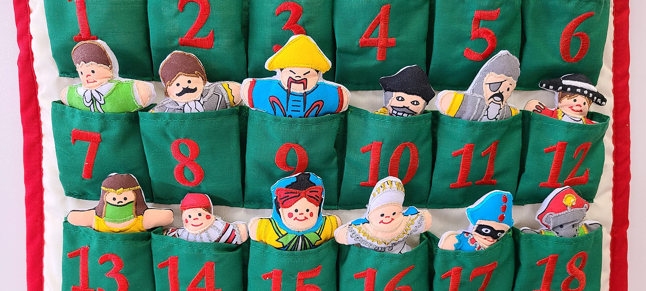 Nutcracker Advent Calendar By Pockets Of Learning | Interactive Christmas Holiday D  Cor | Embroidered Seasonal Soft Fabric Clot