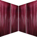 Burgundy Bachelorette Party Tinsel Foil Fringe Curtains for Wedding Anniversary Bridal Shower Happy Birthday Valentines Mothers 