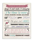 Stupell Home D  cor This Is Your Life Infographic Style Inspirational Art Wall Plaque, 10 x 0.5 x 15, Proudly Made in USA