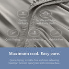 Comphy By Coop Coolspa Cooling Pillow Case Set Of 2, Dove Grey Queen Size Pillow Covers, Luxury Spa And Hotel Quality Pillow Cas