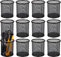 Nicunom 12 Pack Metal Pen Holder Mesh Pencil Holder Desk Organizer Mesh Round Pen Cup Pencil Cup For Desk Office Pen Organizer,