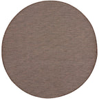 Nourison Positano Indoor/Outdoor Natural 6' X Round Area Rug, Easy Cleaning, Non Shedding, Bed Room, Living Room, Dining Room, Backyard, Deck, Patio (6 Round)