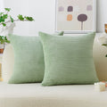 Home Brilliant Pillow Covers 24X24 Set Of 2 Super Soft Green Throw Pillow Covers Euro Shams Summer Decorative Pillowcases For Co
