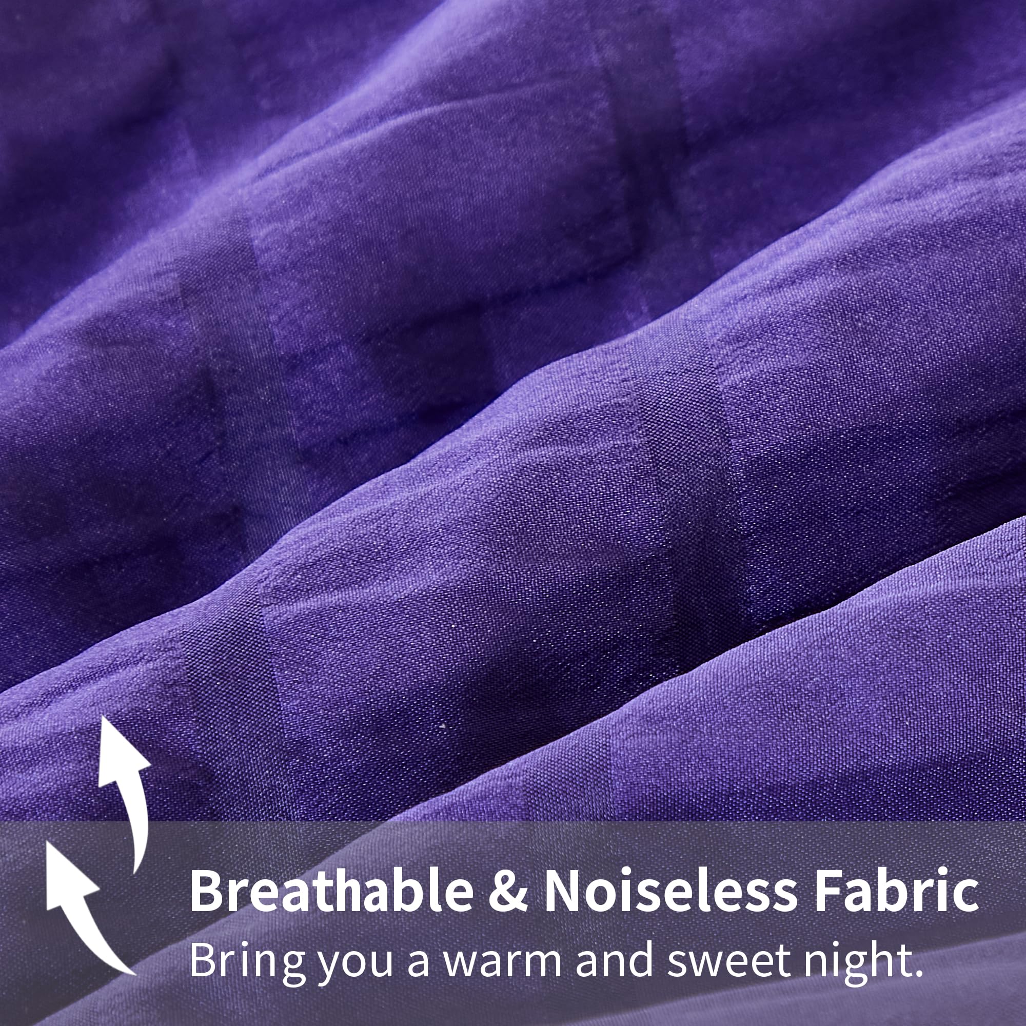 Avelom Dark Purple Seersucker Queen Comforter Set (90X90 Inches), 3 Pieces-100% Soft Washed Microfiber Lightweight Comforter With 2 Pillowcases, All Season Down Alternative Comforter Set For Bedding