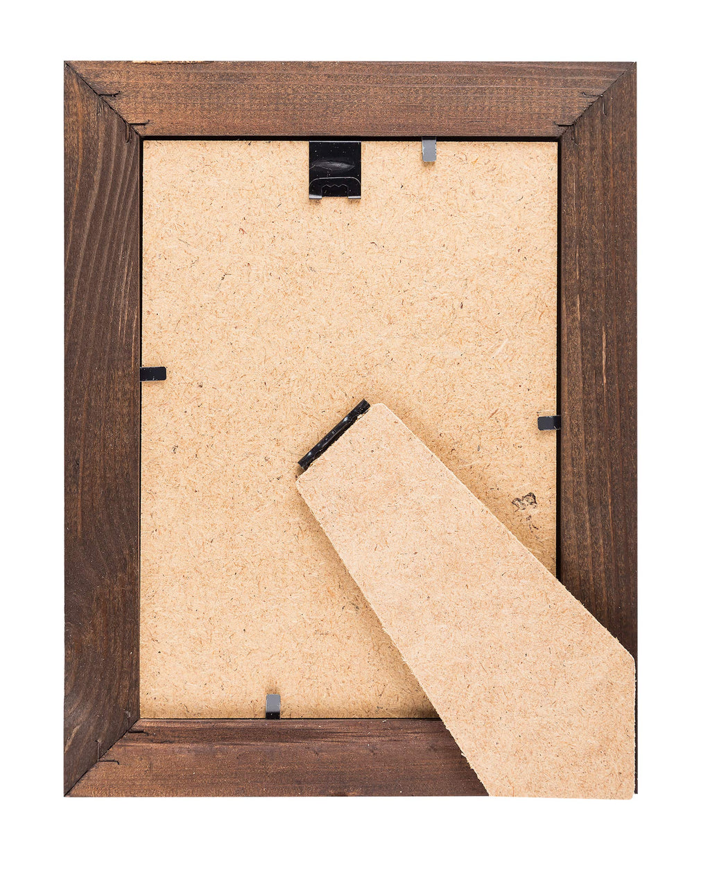 Rustic Wooden Picture Frames 8X10 - Brown Wenge - Set Of 2-100% Natural Eco Solid Wood And High Definition Real Glass For Wall H