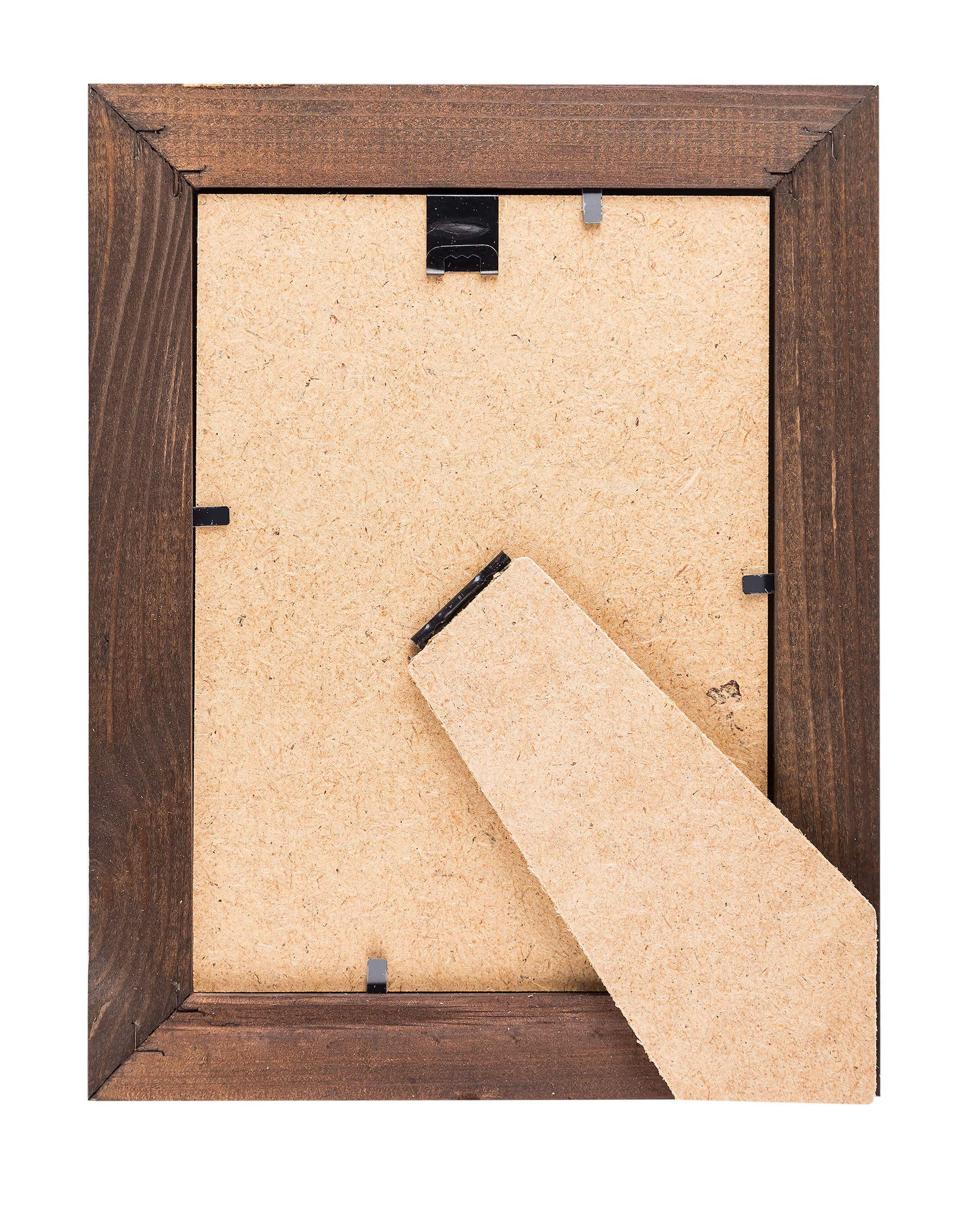 Rustic Wooden Picture Frames 8X10 - Brown Wenge - Set Of 2-100% Natural Eco Solid Wood And High Definition Real Glass For Wall H