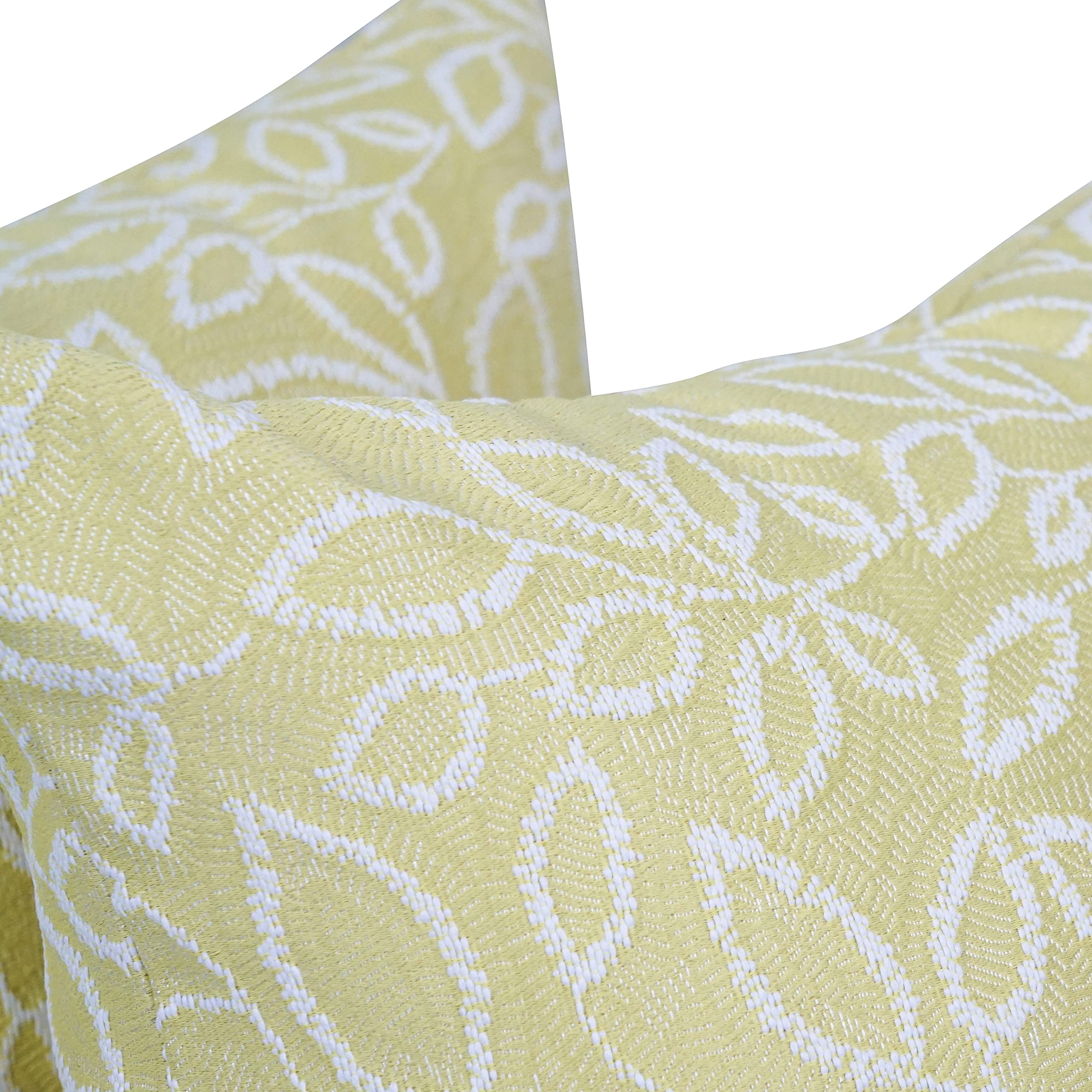 Blazing Needles Square Polyester Jacquard Throw Pillows, 17", Florian Pineap 4 Count