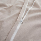 Lovque Linen Light Grey Duvet Cover Full Size, 100% Washed Cotton Linen Like Bedding Set With Zipper Closure (No Comforter), 80X