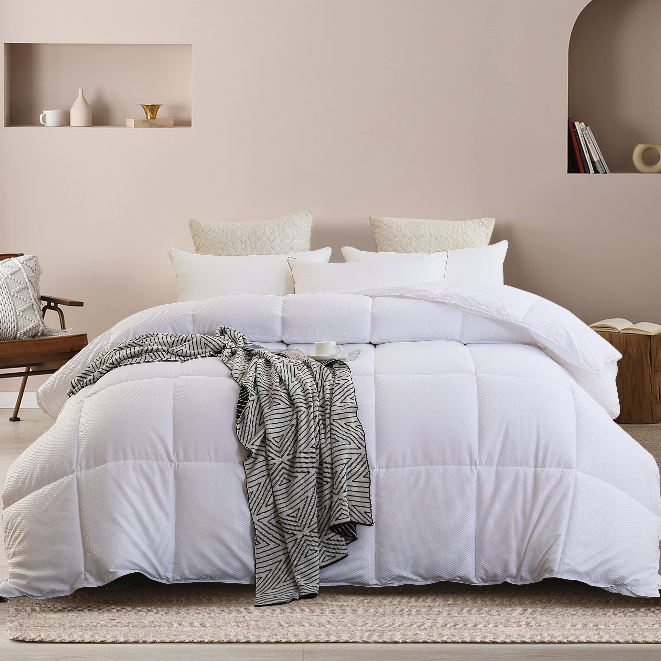 Aboutabed Twin Bedding Comforter Duvet Insert - All Season Cooling Down Alternative Comforter- Ultra Soft Quilted Comforters Wit