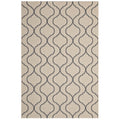 Modway Linza Wave Abstract Trellis 5X8 Indoor And Outdoor In Beige And Gray