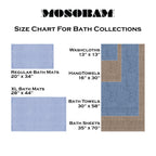 Mosobam Luxury Turkish 8Pc Towel Set 30X58 16X30 13X13 White 700 Gsm Bamboo Viscose & Aegean Turkish Combed Cotton