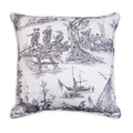 Maison D' Hermine Calais - Paloma Grey With White Background 100% Cotton Decorative Pillow Cover For Couch Sofa Cushion Covers B