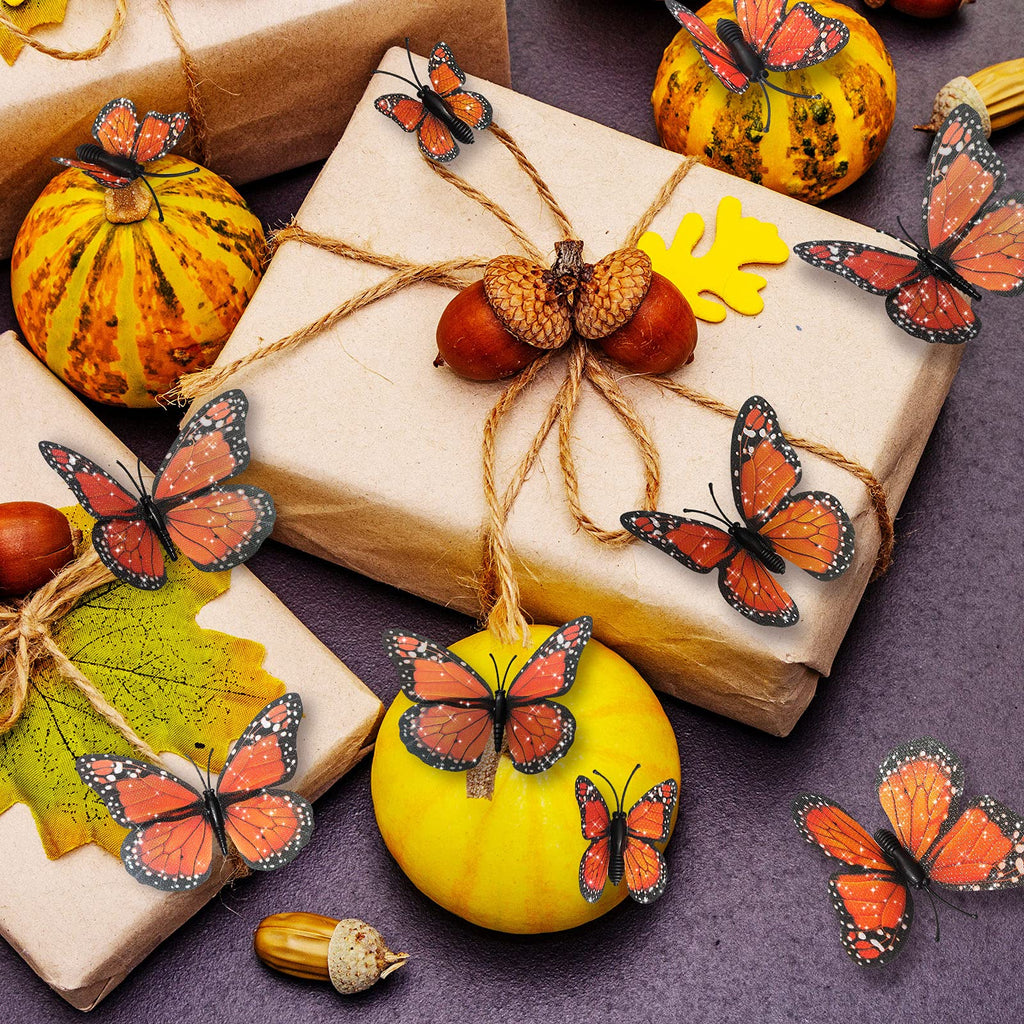 4 Size Monarch Butterfly Decor Halloween Butterfly Wall Decor Magnetic Butterfly Decoration 3D Monarch Butterfly Wall Decal For