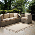Modway Rim Solid Border 8X10 Indoor And Outdoor In Light And Dark Beige