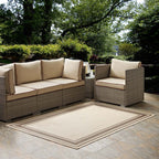 Modway Rim Solid Border 8X10 Indoor And Outdoor In Light And Dark Beige