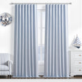 Dusty Blue Blackout Nursery Curtains 102 Inch Length for Kids/Boys Rooms/Bedroom, Floor to Ceiling Track Pleated Large Window Dr