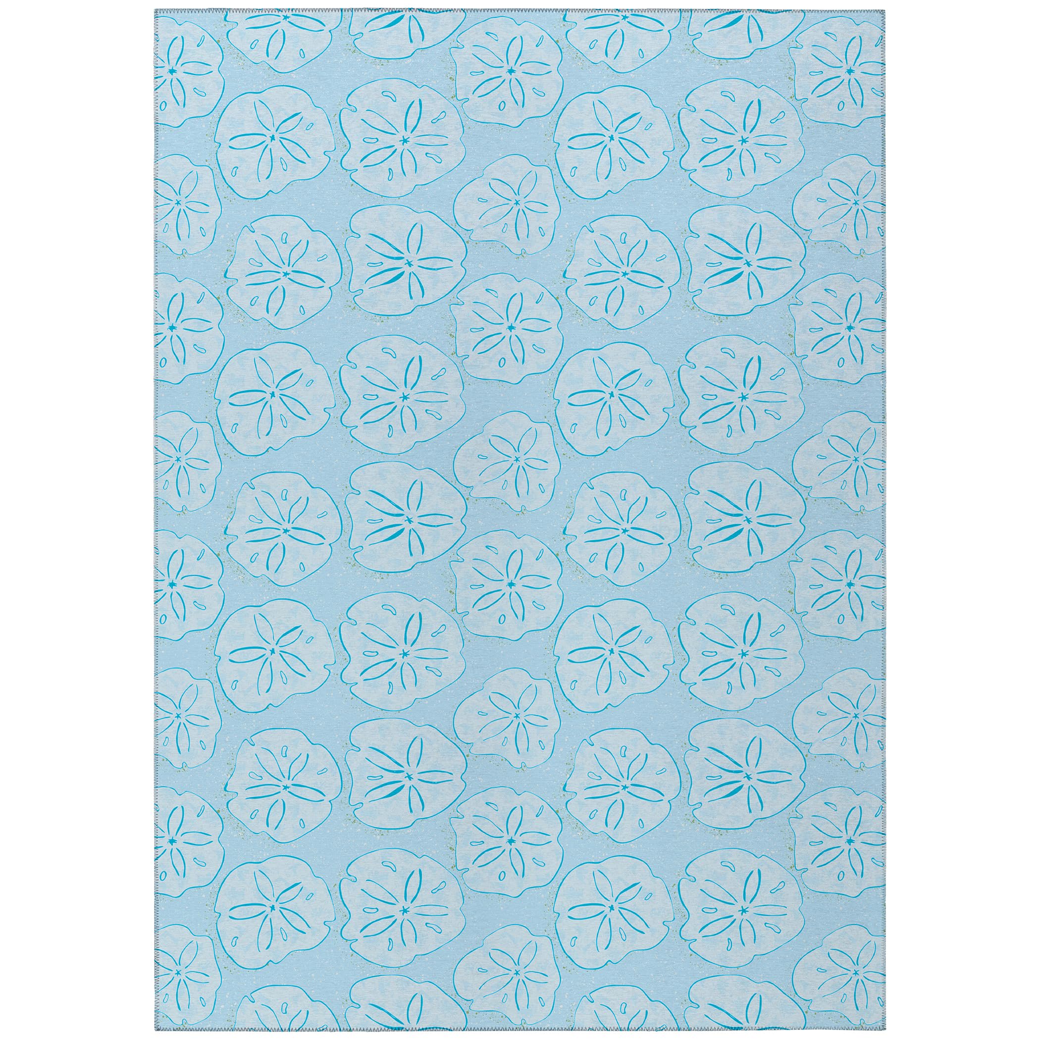 Addison Rugs Surfside Asr40 Blue 8' X 10' Indoor Outdoor Rug, Easy Clean, Machine Washable, Non Shedding, Bedroom, Living Room, Dining Room, Kitchen, Patio Rug