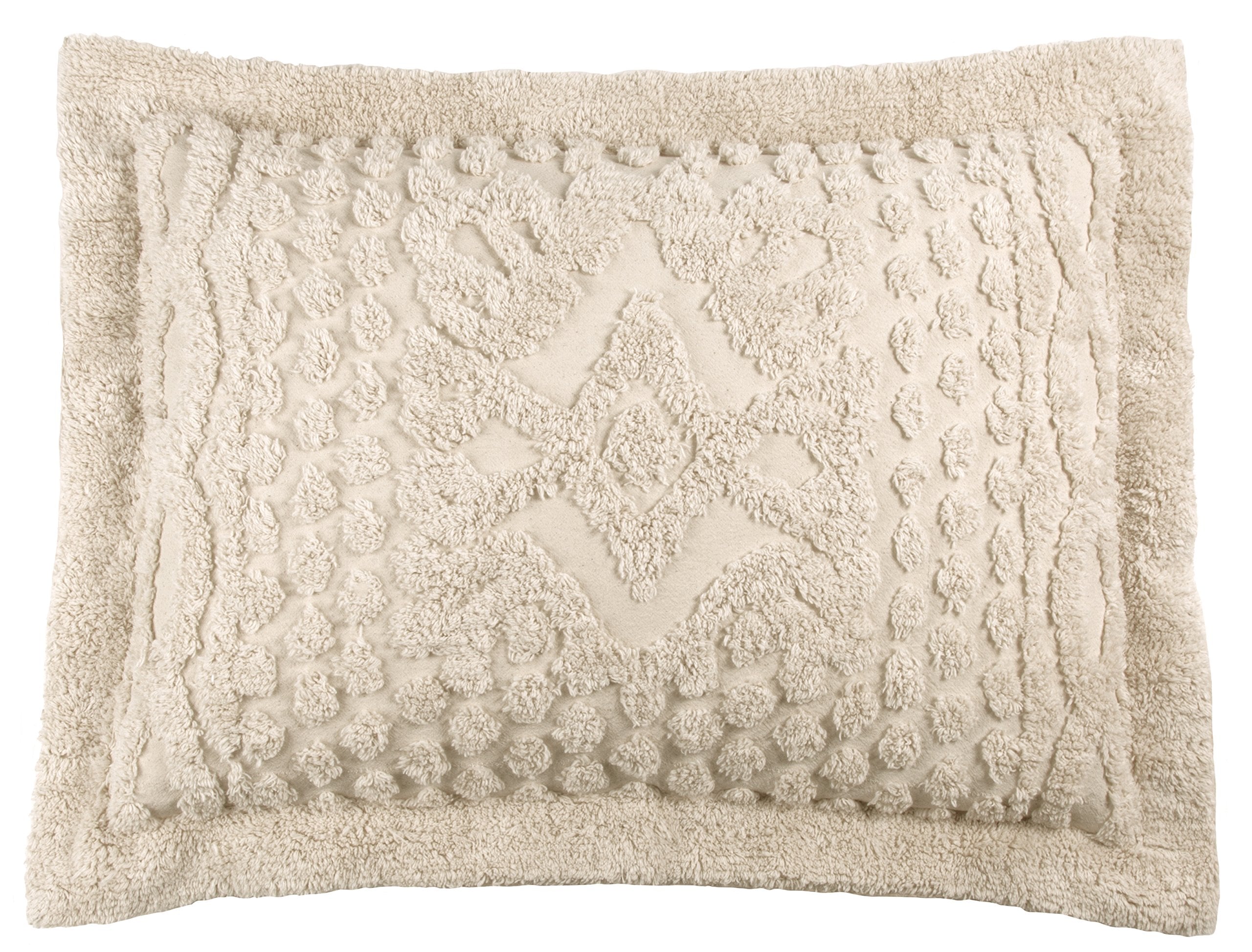 Stylemaster Kingston 100% Cotton Chenille Pillow Sham Standard, Beige