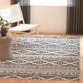 SAFAVIEH Tulum Collection Accent Rug - 3 x 5, Ivory & Black, Moroccan Boho Tribal Design, Non-Shedding & Easy Care, Ideal for 