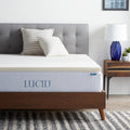 Lucid 2 Inch Traditional Foam Mattress Topper - Hypoallergenic - Ventilated - Conforming Support - Twin