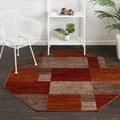 Unique Loom Autumn Collection Area Rug - Providence (5' 1'' Octagon, Multi/ Beige)