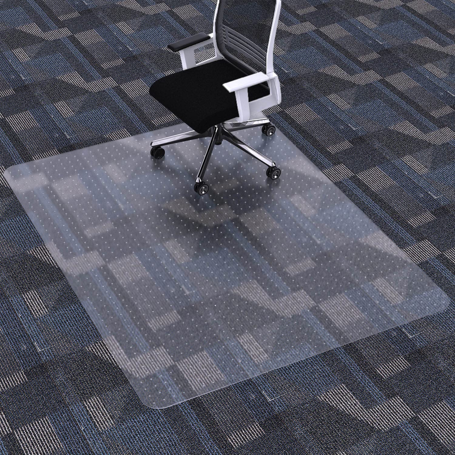 Futurhydro Desk Chair Mat For Flat To Low Pile Carpets, 45' X 53' Clear Office Home Floor Protector Mat, Transparent Mats For Office, Home And Gaming Floors (Rectangle)