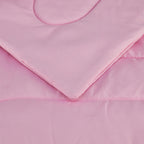 Amazon Basics 3 Piece Microfiber Kid'S Comforter And Pillow Sham Set, Full/Queen, Light Pink, Solid