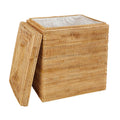LALASUN Rectangular Woven Laundry Basket with Lid, Handwoven Natural Autumn Rattan Decorative Storage Basket with BuiltIn Liner