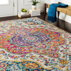 Livabliss Romaine Vintage Medallion Runner Area Rug,2'7'' X 7'6'',Orange