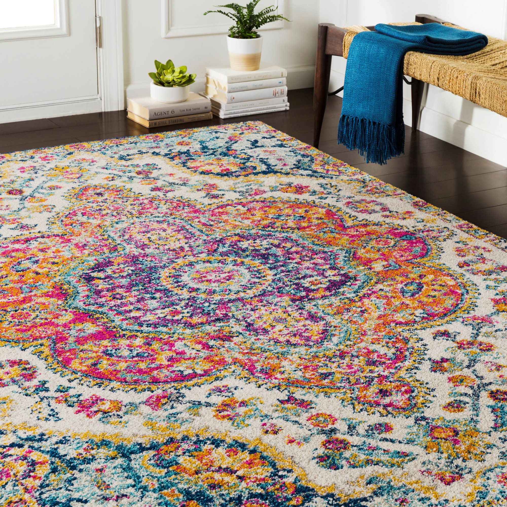Livabliss Romaine Vintage Medallion Runner Area Rug,2'7'' X 7'6'',Orange