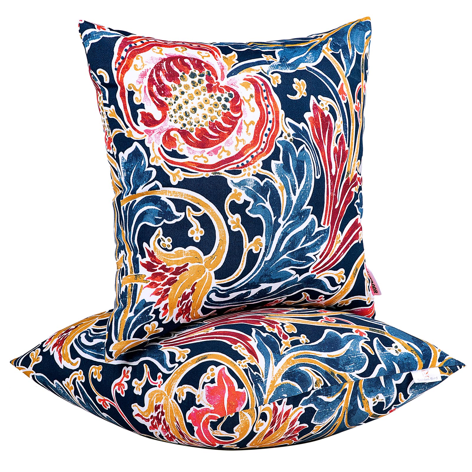 Jmgbird Outdoor Throw Pillows Waterproof Set Of 2 Patio Pillows 18  18 Inch Decorative Pillows For Bed, Couch, Sofa And Patio Fu