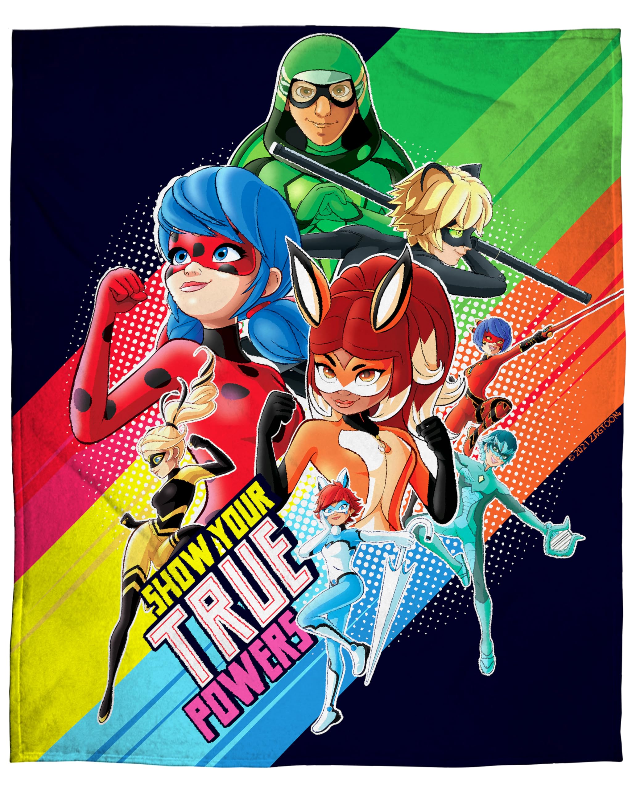 Intimo Miraculous Ladybug True Power Soft Cuddly Plush Fleece Throw Blanket Wall Scroll