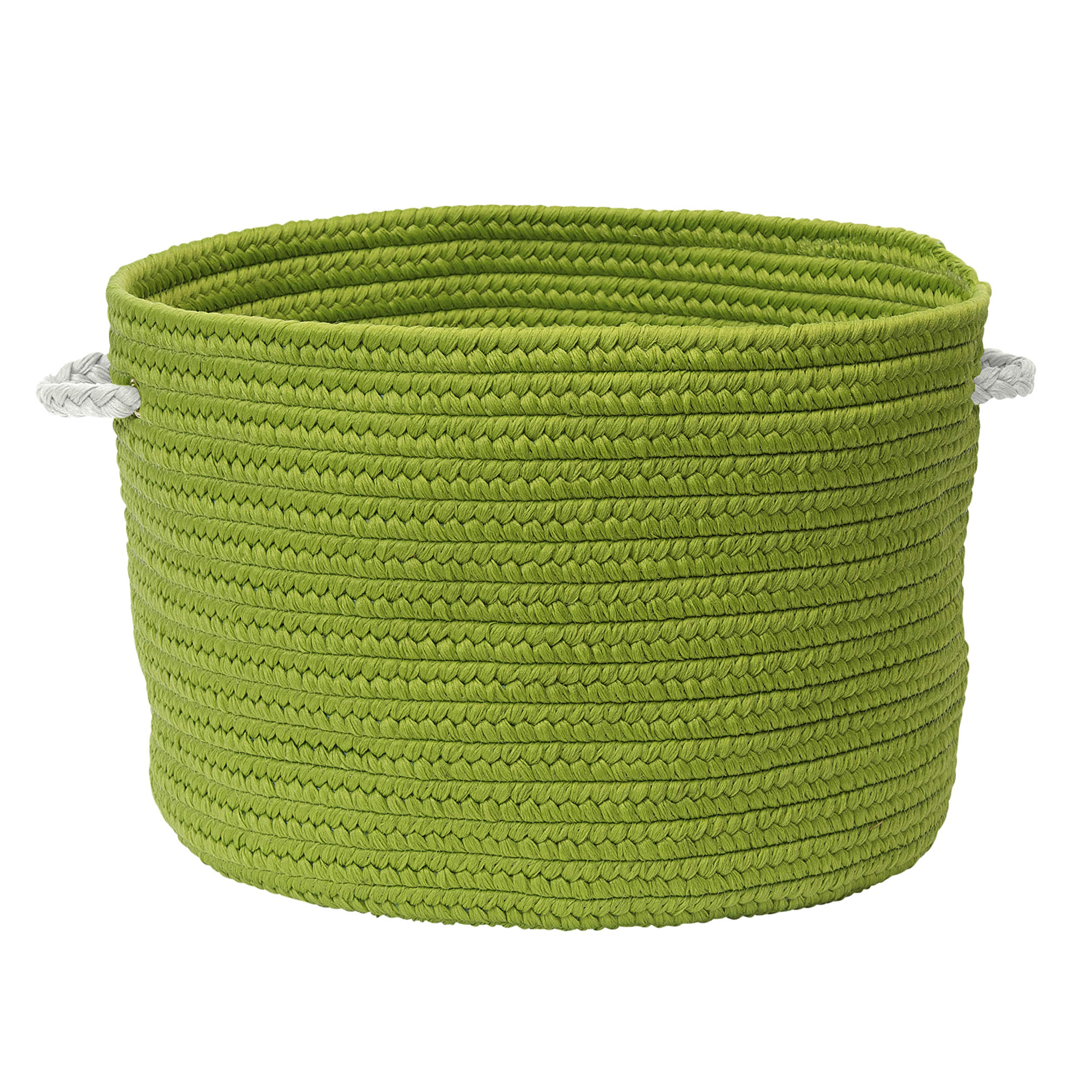 Colonial Mills Colorful Braided Toy Basket, 16&quot;X16&quot;X10&quot;, Peridot