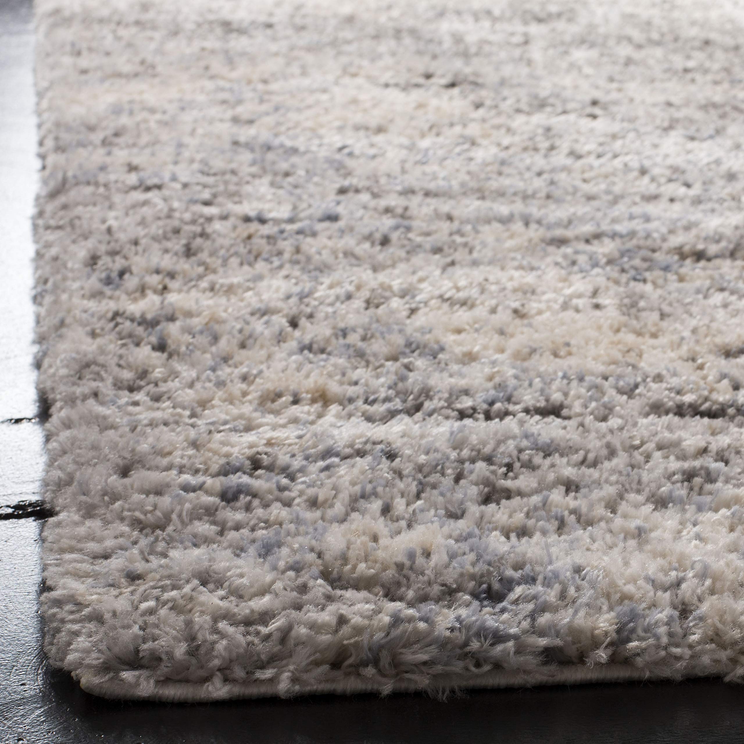 Safavieh Berber Shag Collection Area Rug - 8' X 10', Grey Blue & Cream, Modern Abstract Design, Non-Shedding & Easy Care, 1.2-In