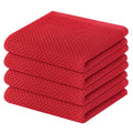 Homaxy 100% Cotton Waffle Weave Kitchen Dish Towels, Ultra Soft Absorbent Quick Drying Cleaning Towel, 13 x 28 Inches, 4-Pack, R