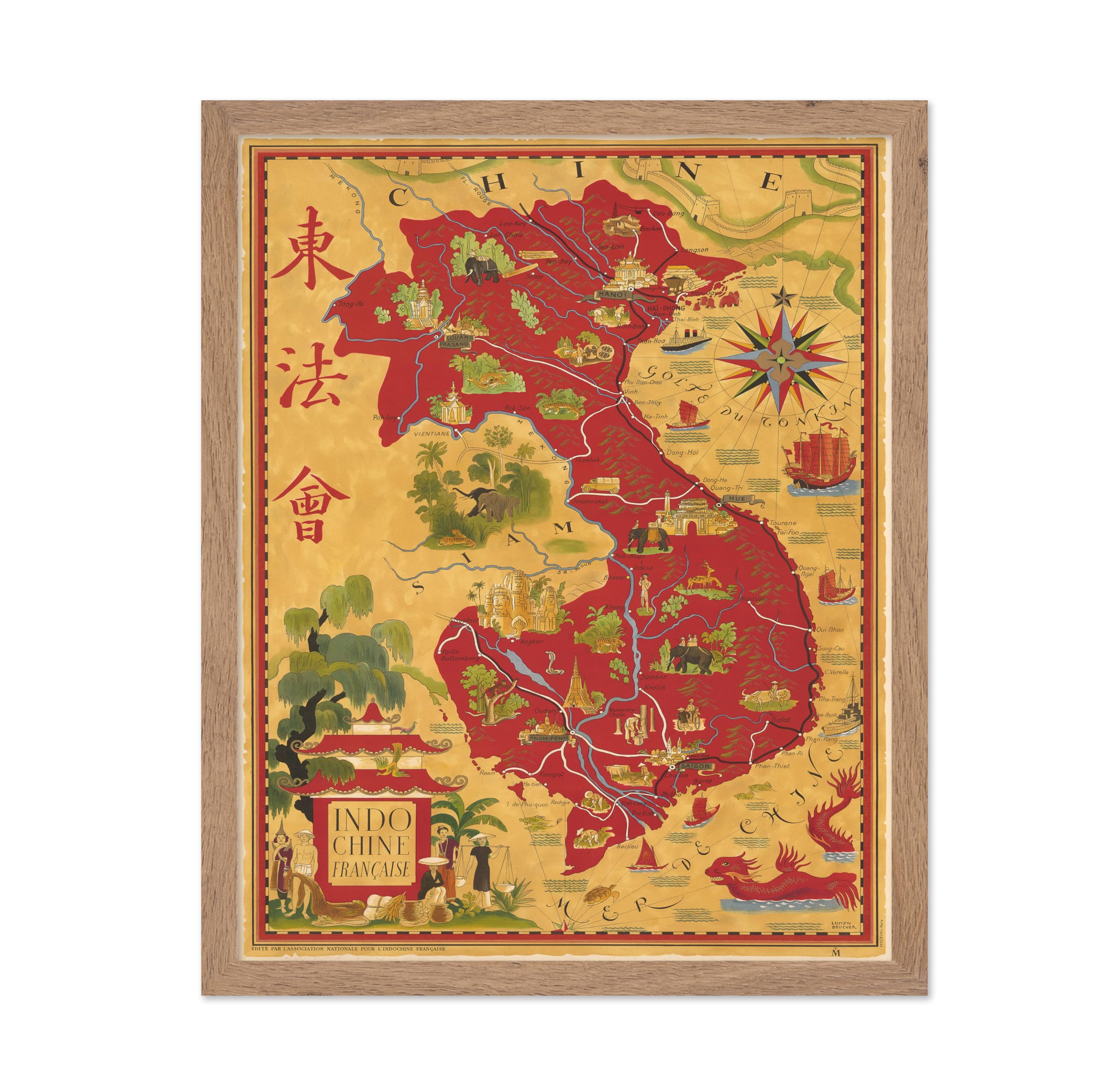 Poster Master Vintage Poster - Retro French Indochina Print - Indochina Art - Gift for Him, Her, Travel Lover - Chic Decor for H