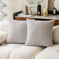 Kevin Textile Soft Solid Lined Linen Pillow Cover Durable Pillowcase Fashion Striped Star Cushion Cover, 66 X 66 Cm, Set Of 2, G