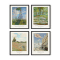 HAUS AND HUES Claude Monet Artwork Fine Art Paintings Set of 4 Water Lilies Claude Monet Monet Poster Famous Art prints Famous P