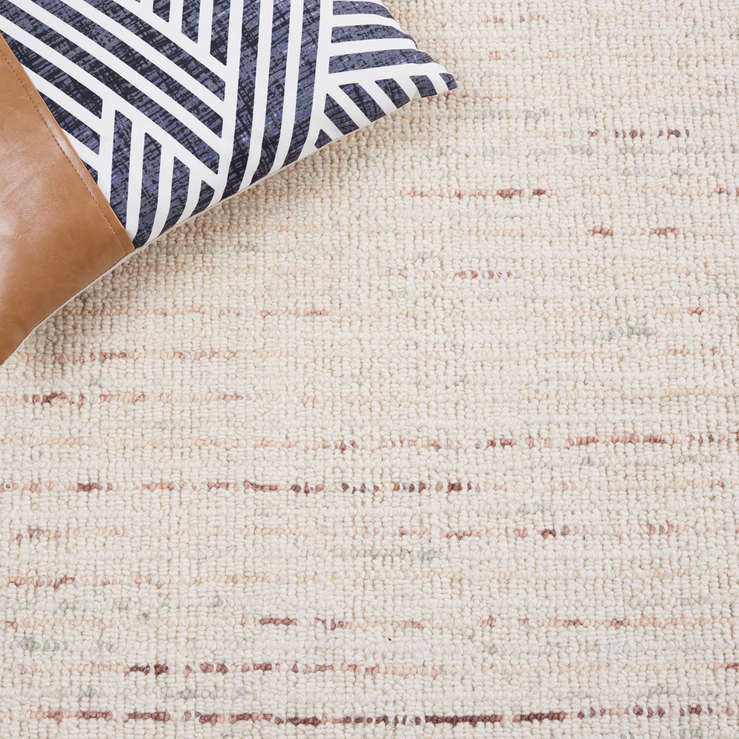 Safavieh Abstract Collection Accent Rug - 2' X 3', Ivory & Brown, Handmade Wool, Ideal For High Traffic Areas In Entryway, Livin