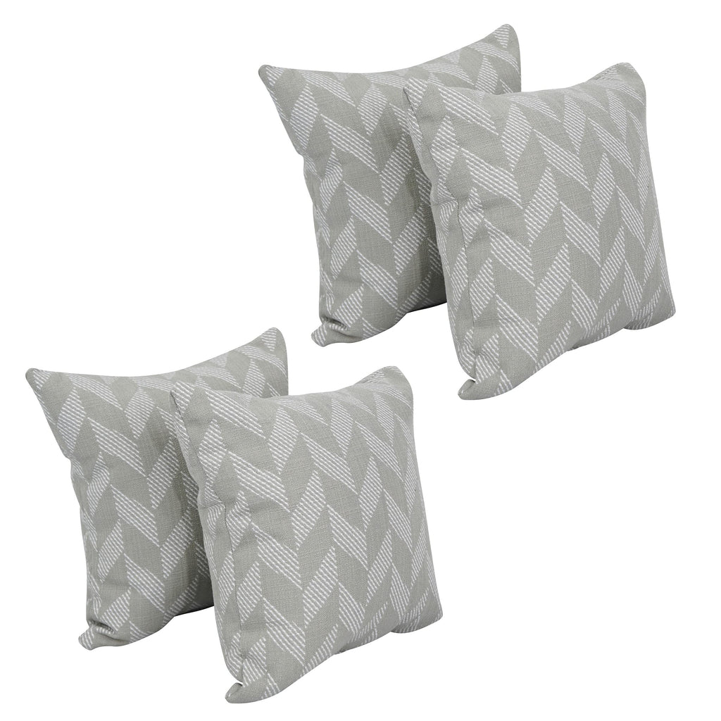 Blazing Needles Square Polyester Jacquard Throw Pillows, 17", Gannawls Khaki 4 Count