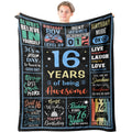 Mcurore 16 Year Old Boy Birthday Gift Ideas Blanket 60'X50', 16Th Birthday Gifts For Boys, Cool Birthday Gifts For 16 Year Old