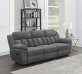 Coaster Bahrain Upholstered Modern Chenille Motion Sofa in Charcoal