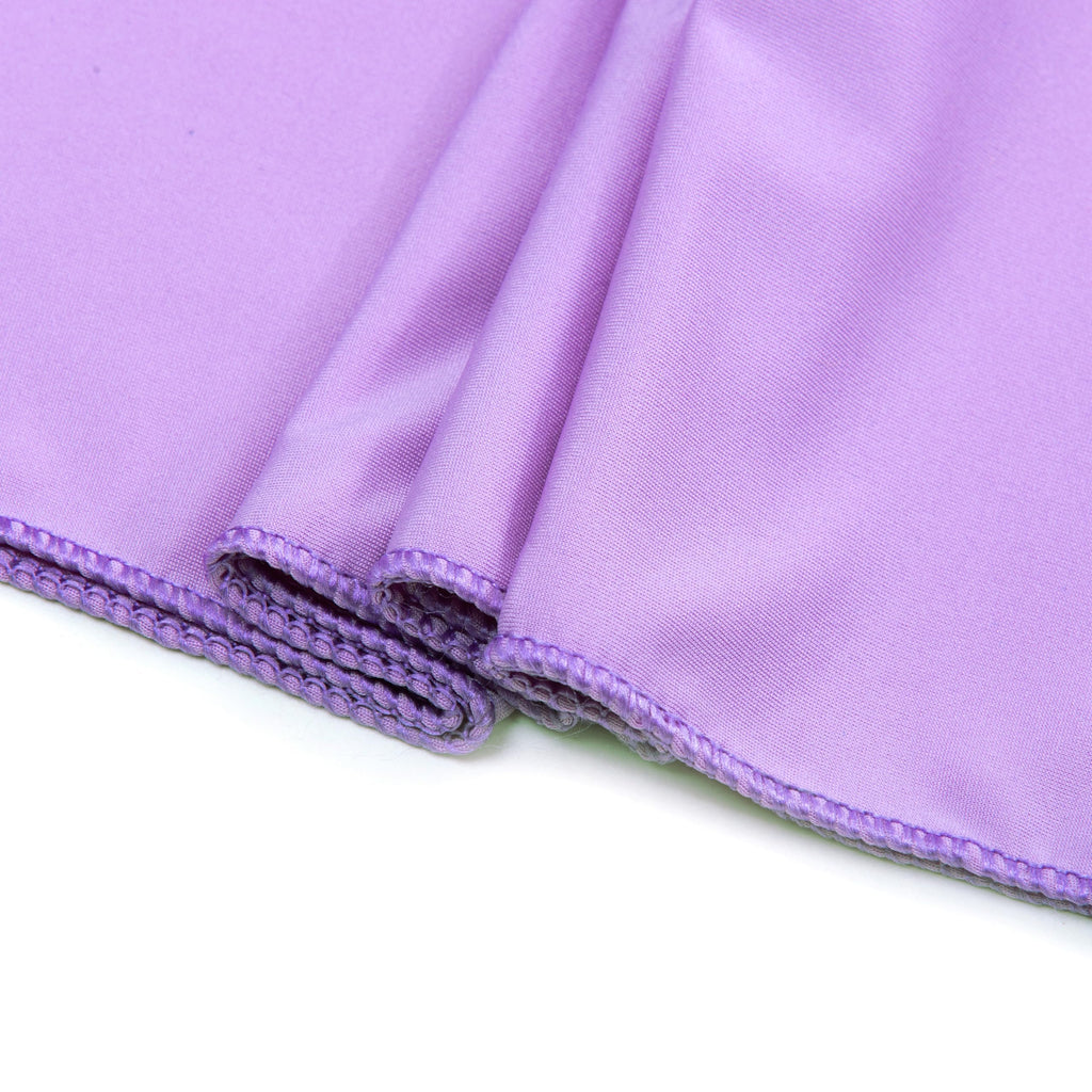 Mds Pack Of 10 Spandex Chair Sashes Bow Sash Elastic Chair Bands Ties Without Buckle For Wedding And Events Decoration Spandex Slider Sashes Bow - Lavender