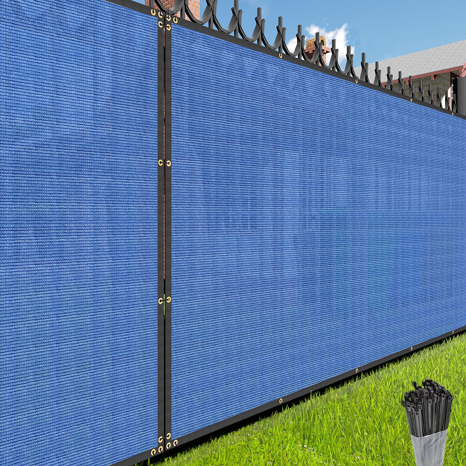 E&K Sunrise 6' X 296' Privacy Fence Screen With Grommets, Outdoor Windscreen Fence Covering Privacy Screen Uv Blockage For Backy